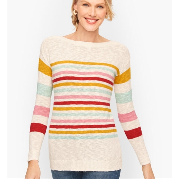 Talbots Women's Slub Boatneck Pullover Sweater. Size: XL Petite - Picture 1 of 10